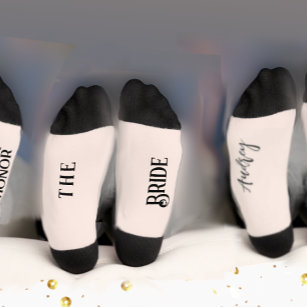 Bride & Groom with Wedding Date Bride's  Socks