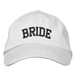 Bride Hat Black Embroidery Bachelorette Hat