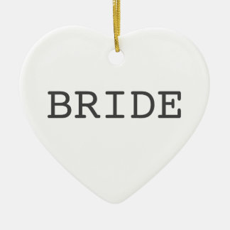 Bride Heart Shaped Ornament