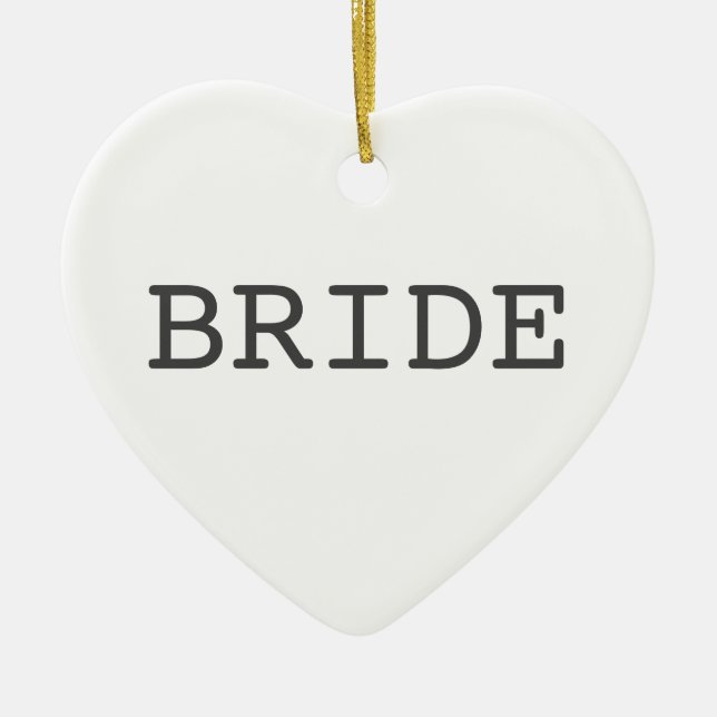 Bride Heart Shaped Ornament (Front)