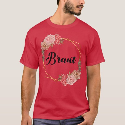 Bride Hen Party Floral Wreath Team Bride Marriage  T_Shirt