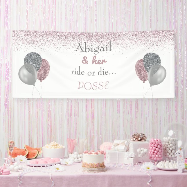 Bride & Her Ride or Die Posse Bachelorette Banner (Party)