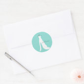 BRIDE Here Comes The Bride Party Classic Round Sticker (Envelope)