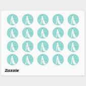 BRIDE Here Comes The Bride Party Classic Round Sticker (Sheet)