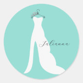 BRIDE Here Comes The Bride Party Classic Round Sticker (Front)