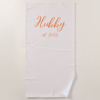 Bride Honeymoon Personalized Matching Hubby Wifey Beach Towel