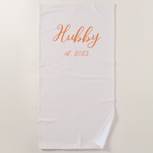 Bride Honeymoon Personalized Matching Hubby Wifey  Beach Towel