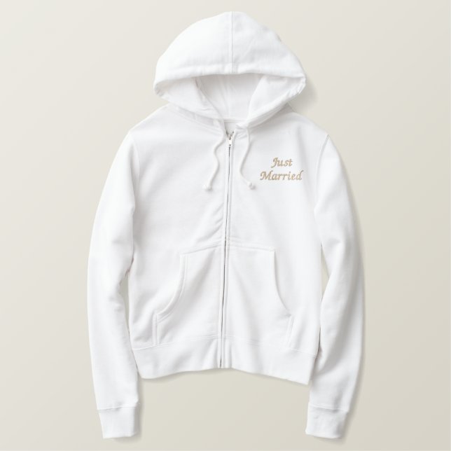 Bride Hoodie Just Married (Design Front)