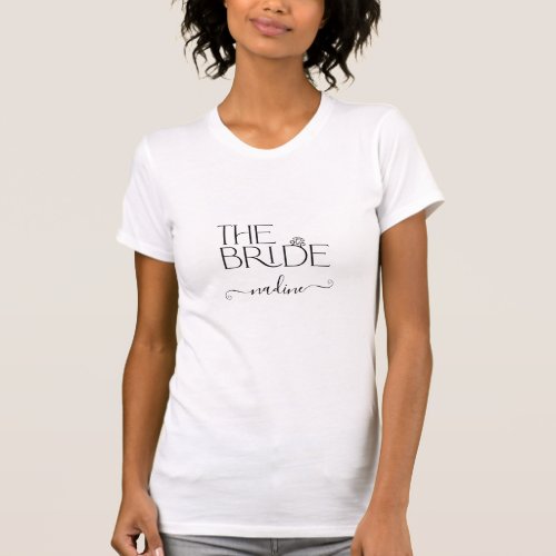 Bride I Do Crew Custom Name Wedding Ring T_Shirt