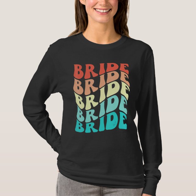 Bride I Do Crew Retro Bachelorette Party Bridesmai T-Shirt (Front)