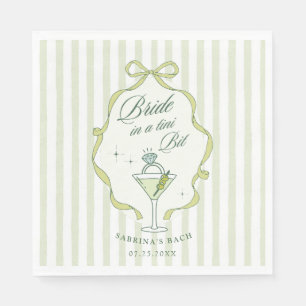 Bride in a Tini Bit Bachelorette Invitation Napkins