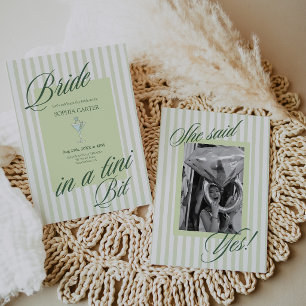 Bride in a Tini Bit Bachelorette Party Invitation