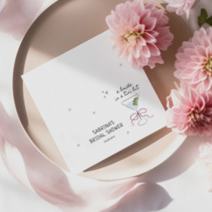 Bride In A Tini Bit Bridal Shower Napkins