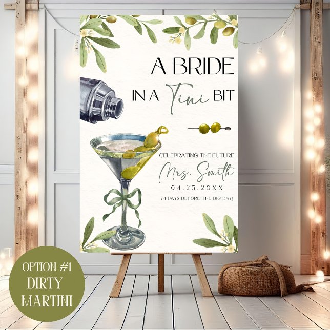 Bride In a Tini Bit Bridal Shower Welcome Sign  (Creator Uploaded)