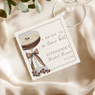 Bride In a Tini Bit Espresso Martini Bridal Shower Napkins