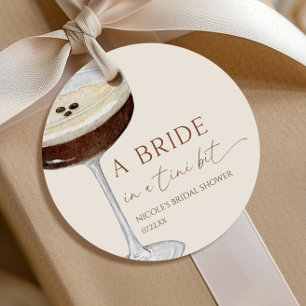 Bride In A Tini Bit Expresso Martini Bridal Shower Favor Tags