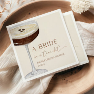 Bride In A Tini Bit Expresso Martini Bridal Shower Napkins