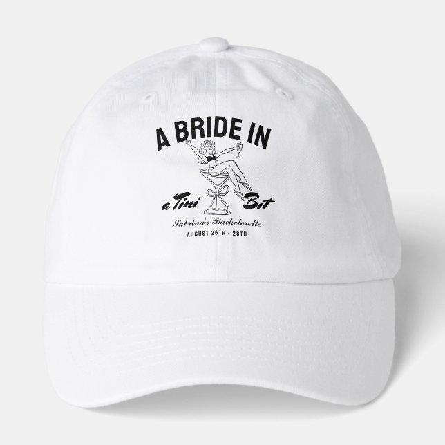 Bride in a tini bit martini bachelorette Espresso Hat (Front)