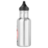 Bride in a Veil Holding Flowers Bridal Shower Stainless Steel Water Bottle (Right)