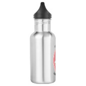Bride in a Veil Holding Flowers Bridal Shower Stainless Steel Water Bottle (Left)