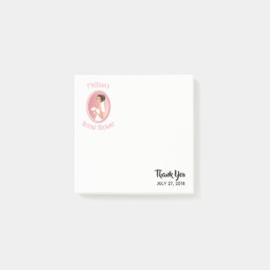 Bride in a Veil with Bouquet Bridal Shower Thanks Post-it Notes