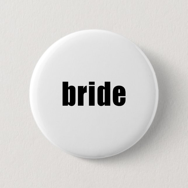Bride in Black and White Button (Front)
