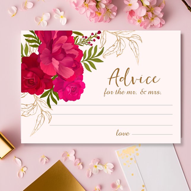 Bride in bloom bridal shower Advice Enclosure Card (Creator Uploaded)