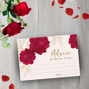 Bride in bloom bridal shower Advice Enclosure Card