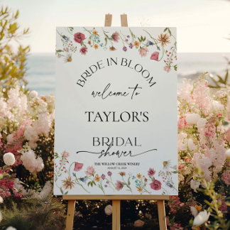 Bride In Bloom Bridal Shower Welcome Sign