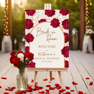 Bride in bloom floral bridal shower Welcome Sign