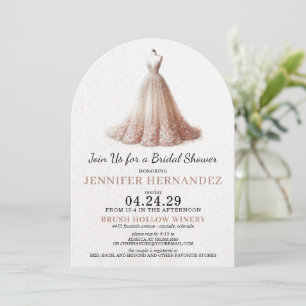 Bride in Bloom Peach Blush Bridal Shower Invitation