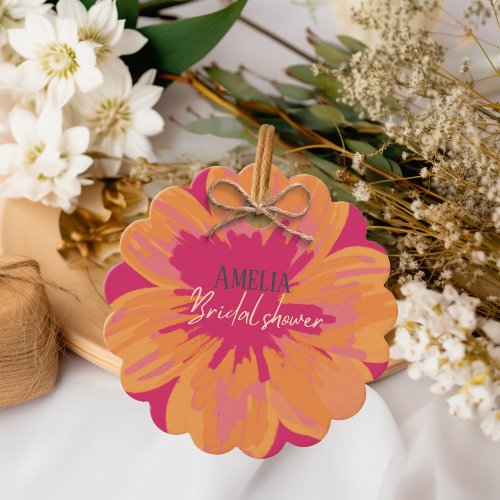 Bride in bloom Pink floral Bridal Shower  Favor Tags