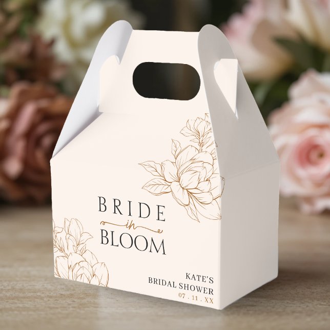 Bride in Bloom Tan Brown Bridal Shower Favor Boxes (Bride in Bloom Tan Brown Bridal Shower Favor Boxes
)