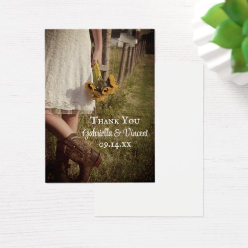 Bride in Cowboy Boots Ranch Wedding Favor Tags