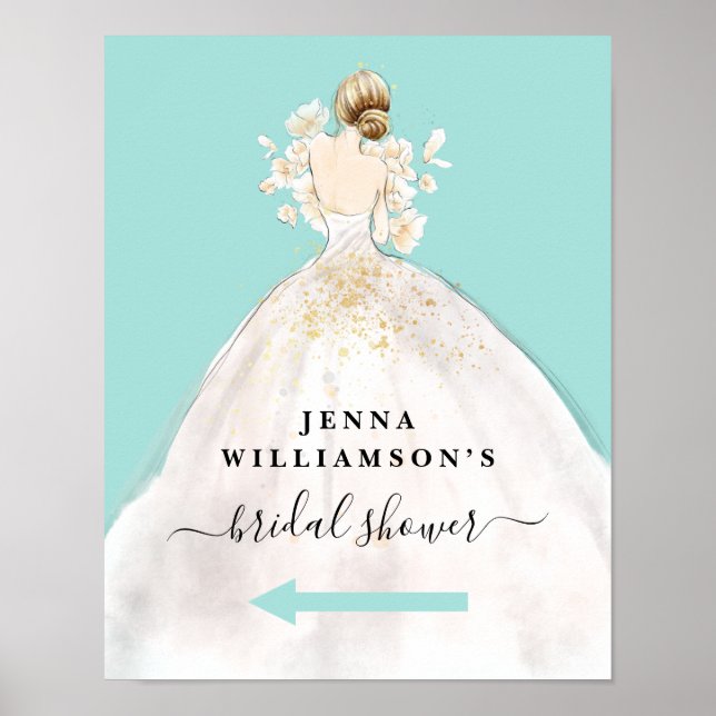 Bride in Gown Welcome Sugn Poster (Front)