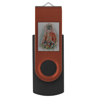 Bride in Red at Chinese Wedding in Shanghai Flash Drive