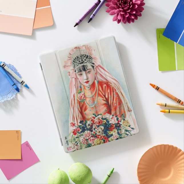 Bride in Red at Chinese Wedding in Shanghai iPad Smart Cover (In Situ)