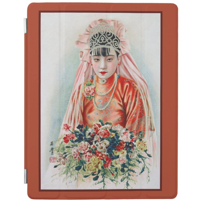Bride in Red at Chinese Wedding in Shanghai iPad Smart Cover (Front)