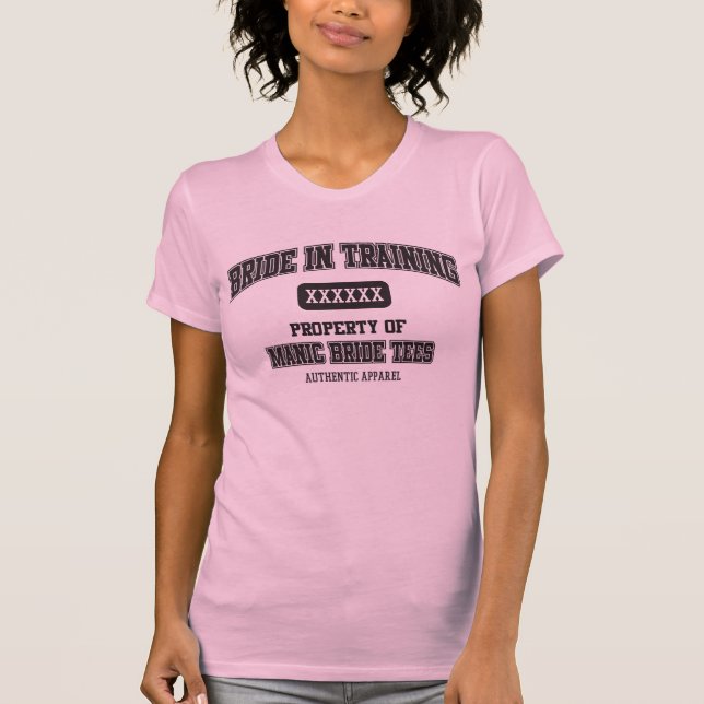 Bride In Training Ladies' T-shirt (Pink) (Front)