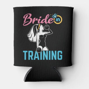 Bride in Training Workout Wedding Exercise Engaged Can Cooler