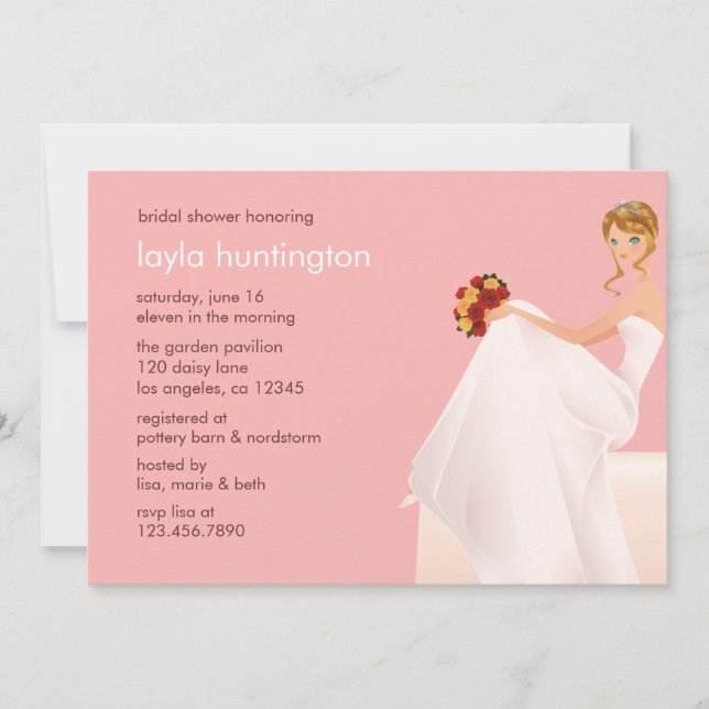 Bride-in-Waiting Bridal Wedding Shower Card (Front)