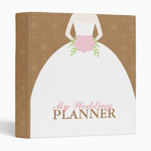 Bride in Wedding Dress 3 Ring Binder