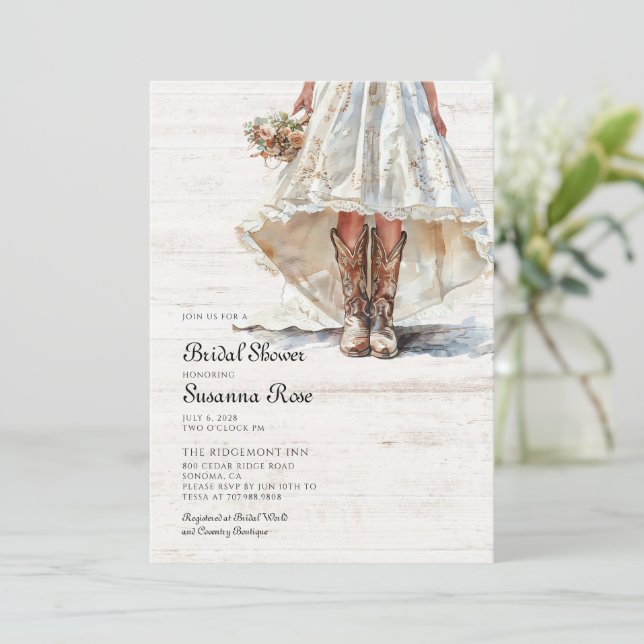 wedding dress bridal shower invitations Flower Bride Bridal Shower Invitations – Lacee Swan
