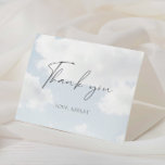 Bride Is On Cloud Nine Bridal Shower Folded Thank You Card<br><div class="desc">The Bride Is On Cloud Nine Bridal Shower Folded Thank You Cards
Add custom text to the back to provide any additional information needed for your guests.</div>
