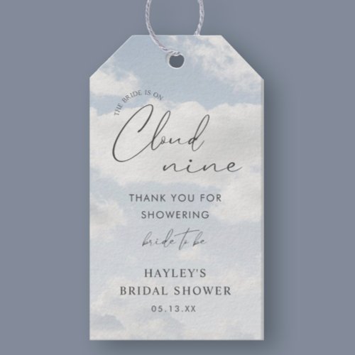 Bride Is On Cloud Nine Bridal Shower  Gift Tags