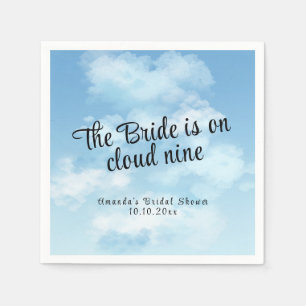 Bride Is On Cloud Nine Bridal Shower Napkins