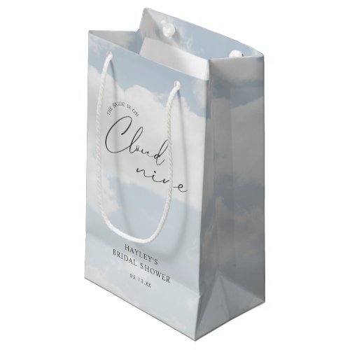 Bride Is On Cloud Nine Bridal Shower  Small Gift Bag