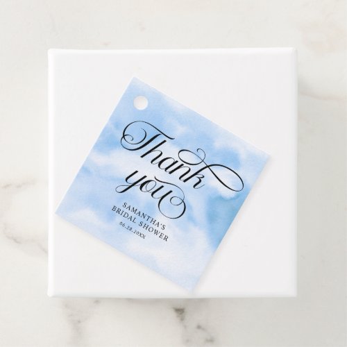 Bride Is On Cloud Nine Bridal Shower Thank you Favor Tags