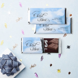 Bride Is On Cloud Nine Bridal Shower Thank you Hershey Bar Favors