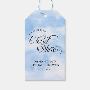 Bride Is On Cloud Nine Bridal Shower Welcome Gift Tags